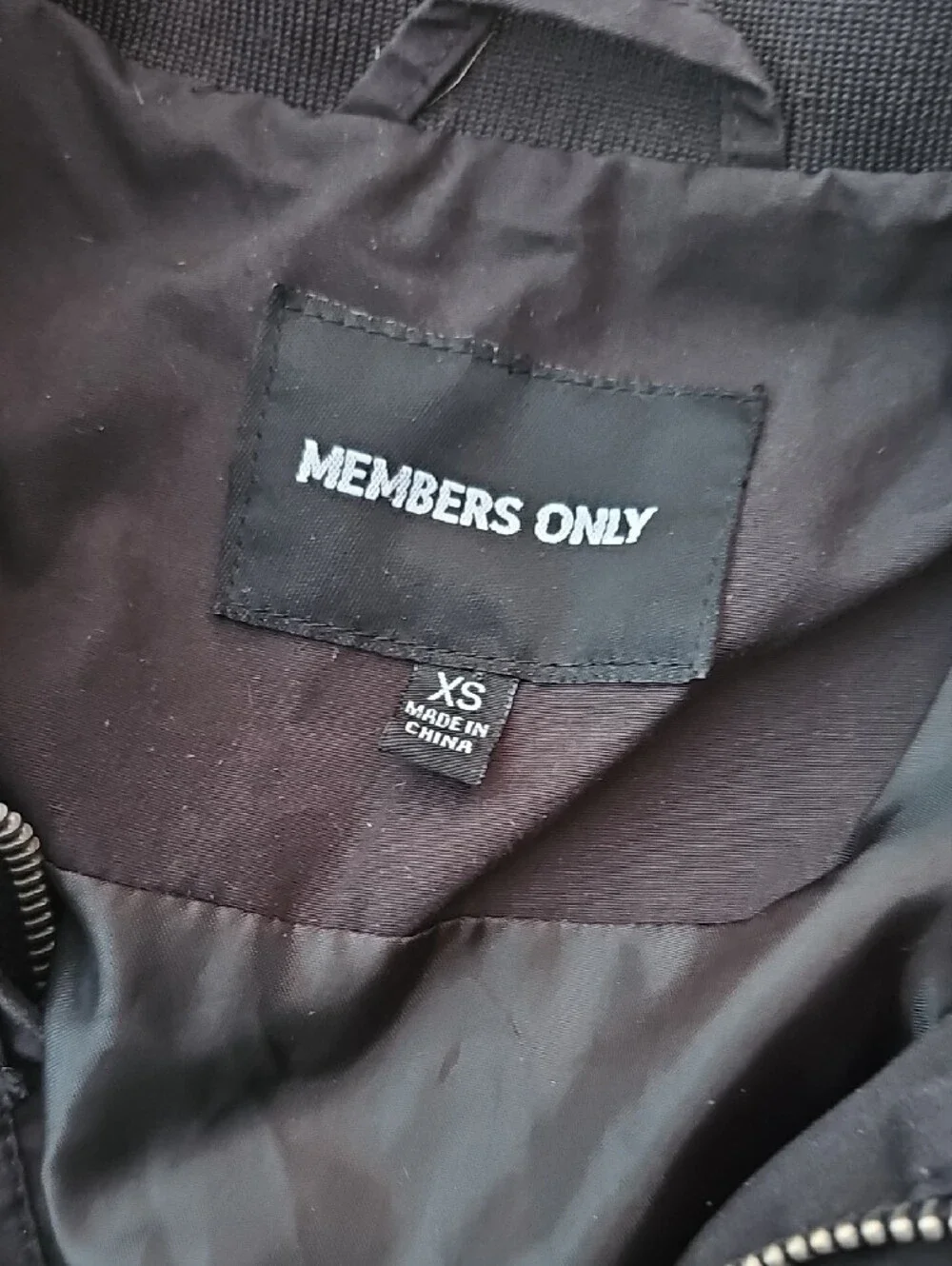 Members Only Black Bomber Jacket with Celcius Logo XS - Picture 5 of 7